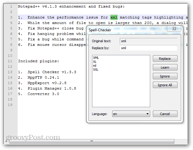 Notepad Spell Check Language